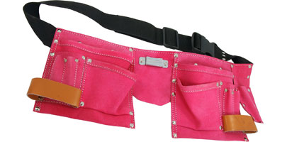 Pink Leather Tool Belt