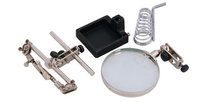 Soldering Stand with Magnifying Glass