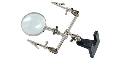 Soldering Stand with Magnifying Glass