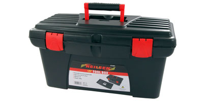 Plastic Tool Box with removable tray