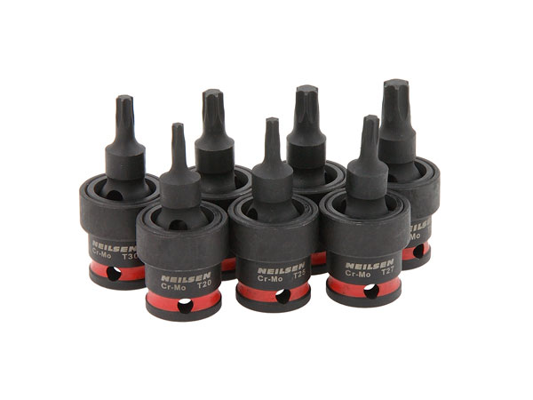 Swivel Head Star Impact Bit Set