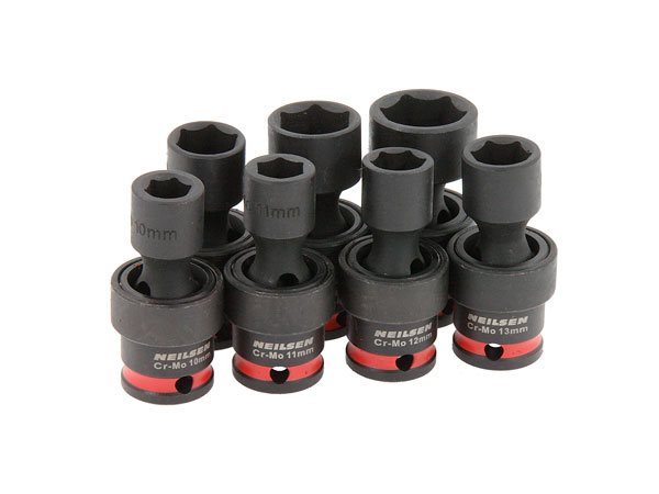 Impact Socket Set with Swivel Head